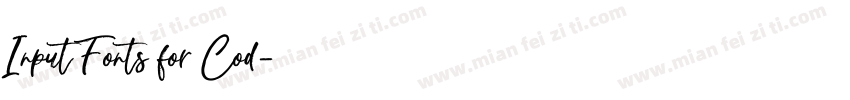 Input Fonts for Cod字体转换